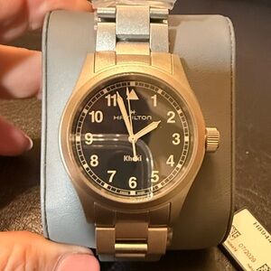Hamilton Khaki Silver and Black Watch